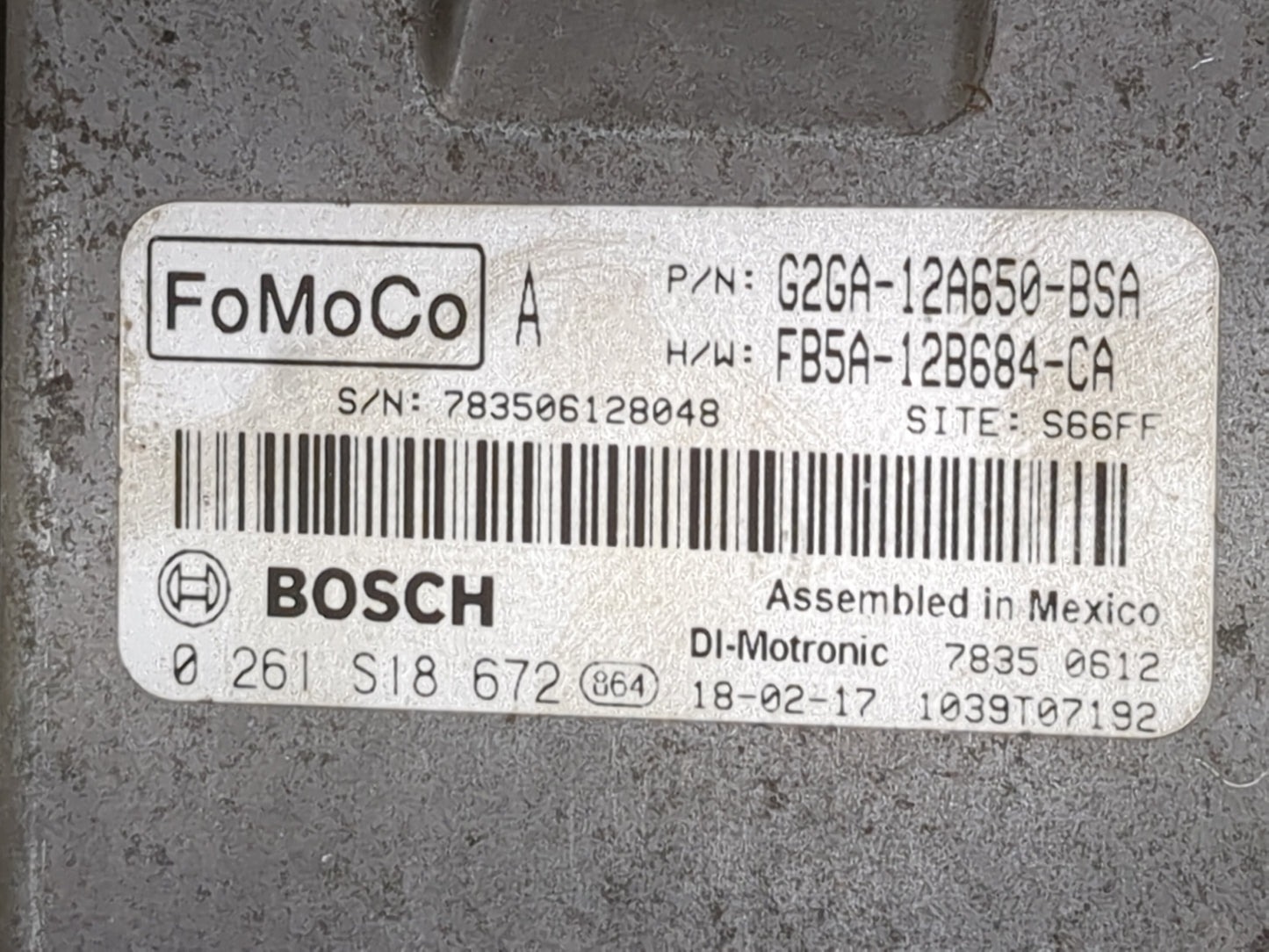 2015-2018 Ford Edge PCM Engine Control Computer ECU ECM PCU OEM P/N:FB5A-12B684-CA G2GA-12A650-BSA Fits OEM Used Auto Parts 
