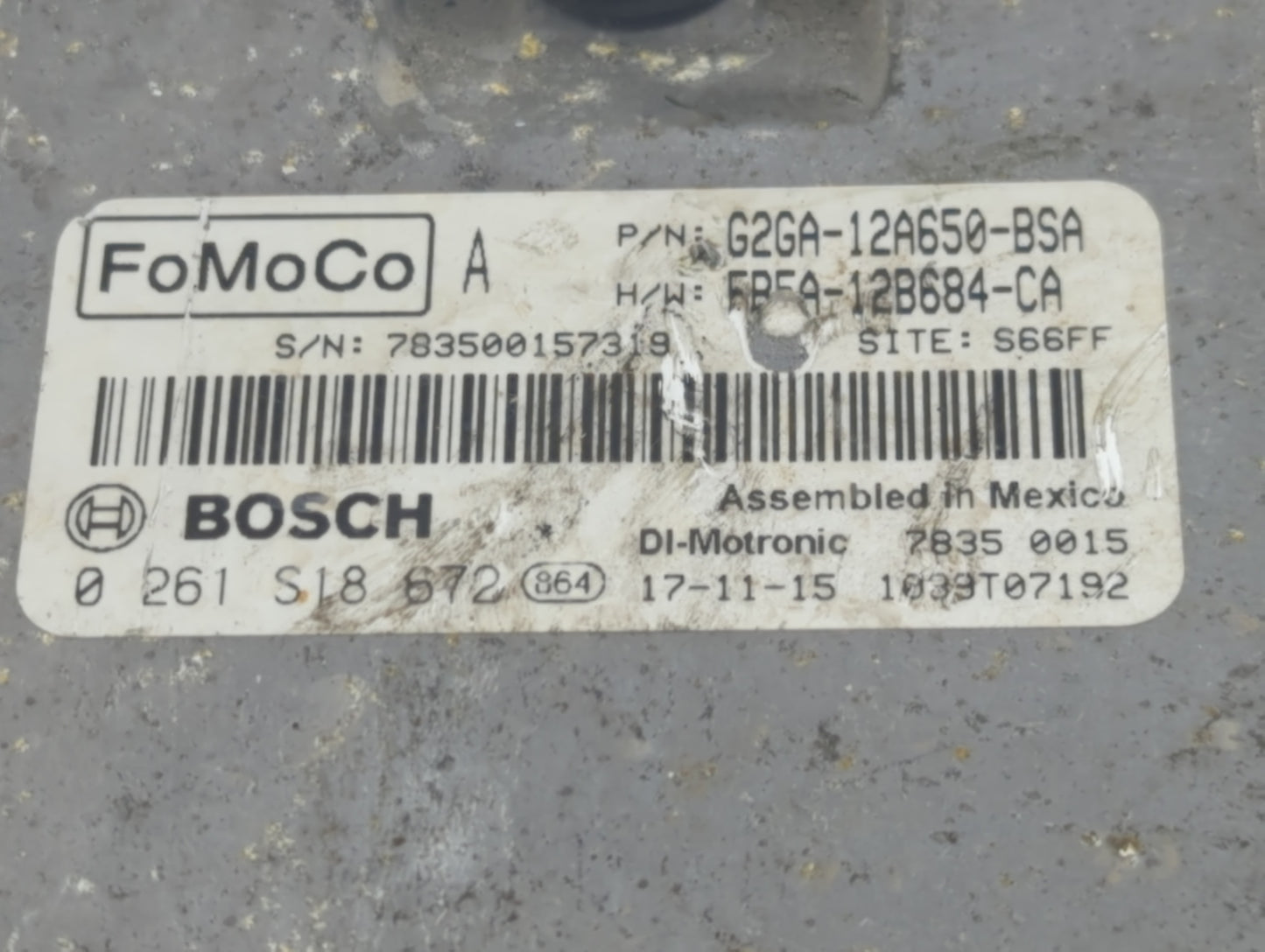 2015-2018 Ford Edge PCM Engine Control Computer ECU ECM PCU OEM P/N:G2GA-12A650-BSA FB5A-12B684-CA Fits OEM Used Auto Parts 
