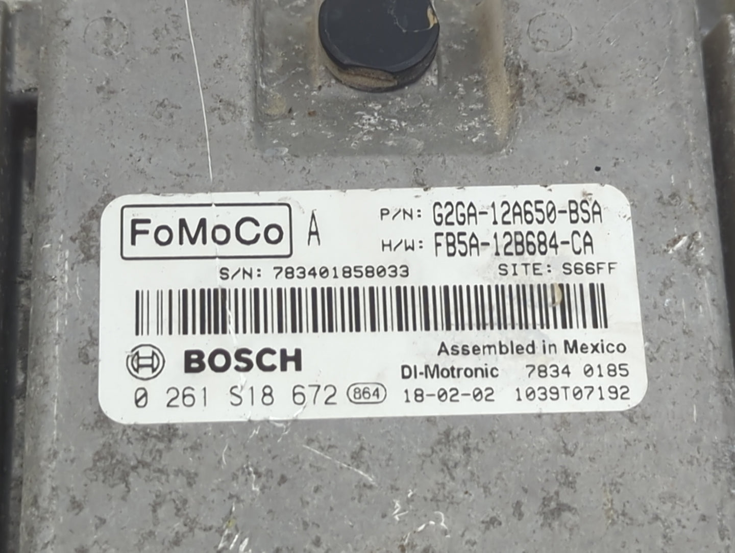 2015-2018 Ford Edge PCM Engine Control Computer ECU ECM PCU OEM P/N:G2GA-12A650-BSA FB5A-12B684-CA Fits OEM Used Auto Parts 