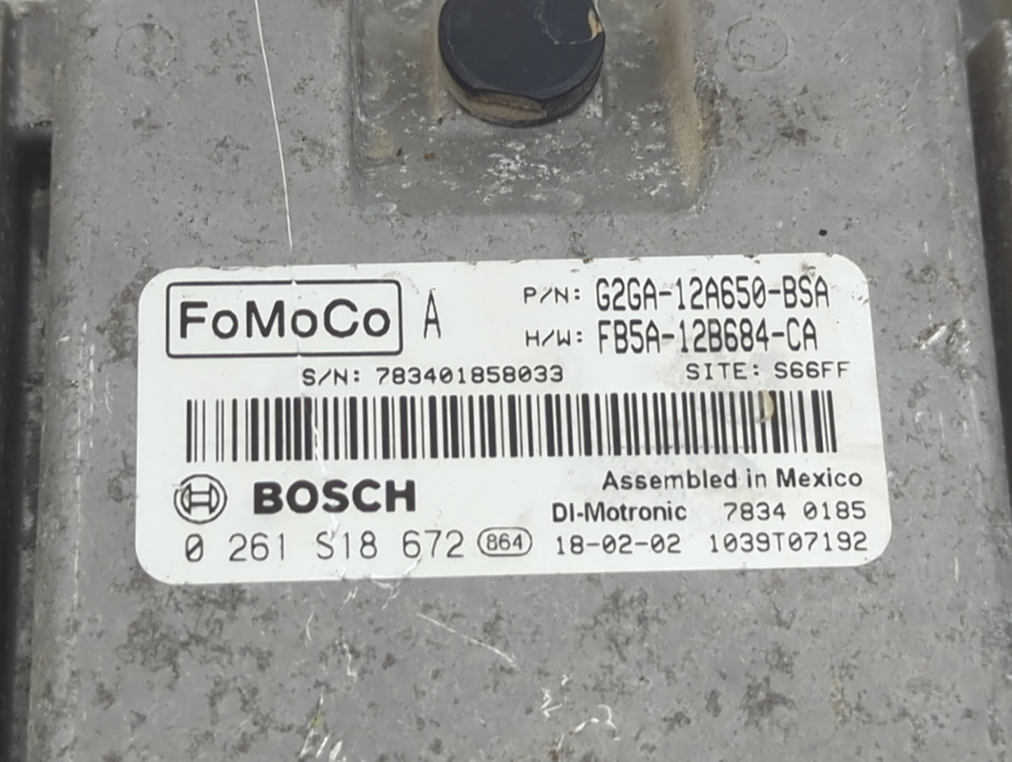 2015-2018 Ford Edge PCM Engine Control Computer ECU ECM PCU OEM P/N:G2GA-12A650-BSA FB5A-12B684-CA Fits OEM Used Auto Parts 