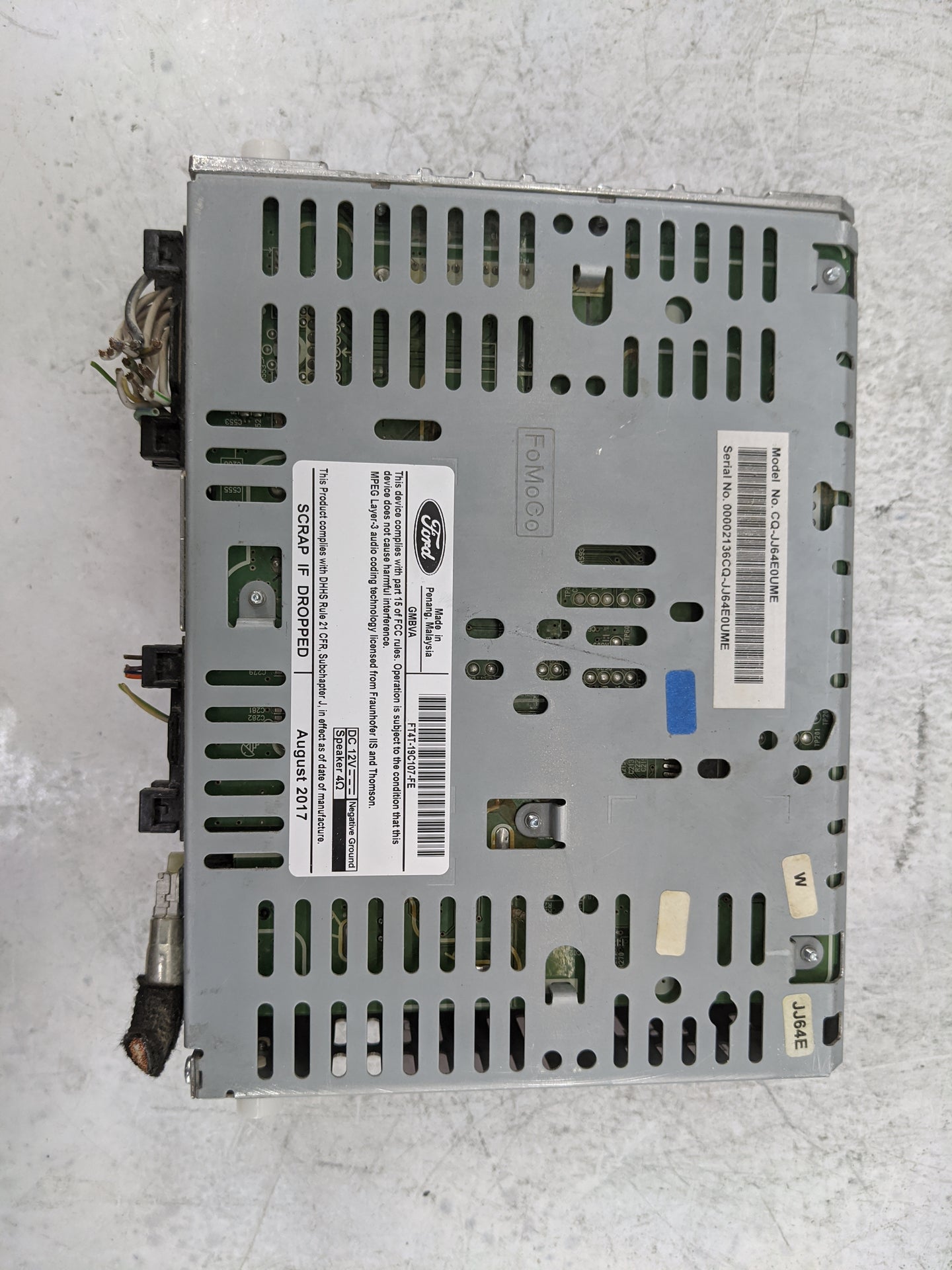 2015-2018 Ford Edge Radio AM FM Cd Player Receiver Replacement P/N:CQ-JJ64EUJME FT4T-19C107-FE Fits Fits 2015 2016 2017 2018