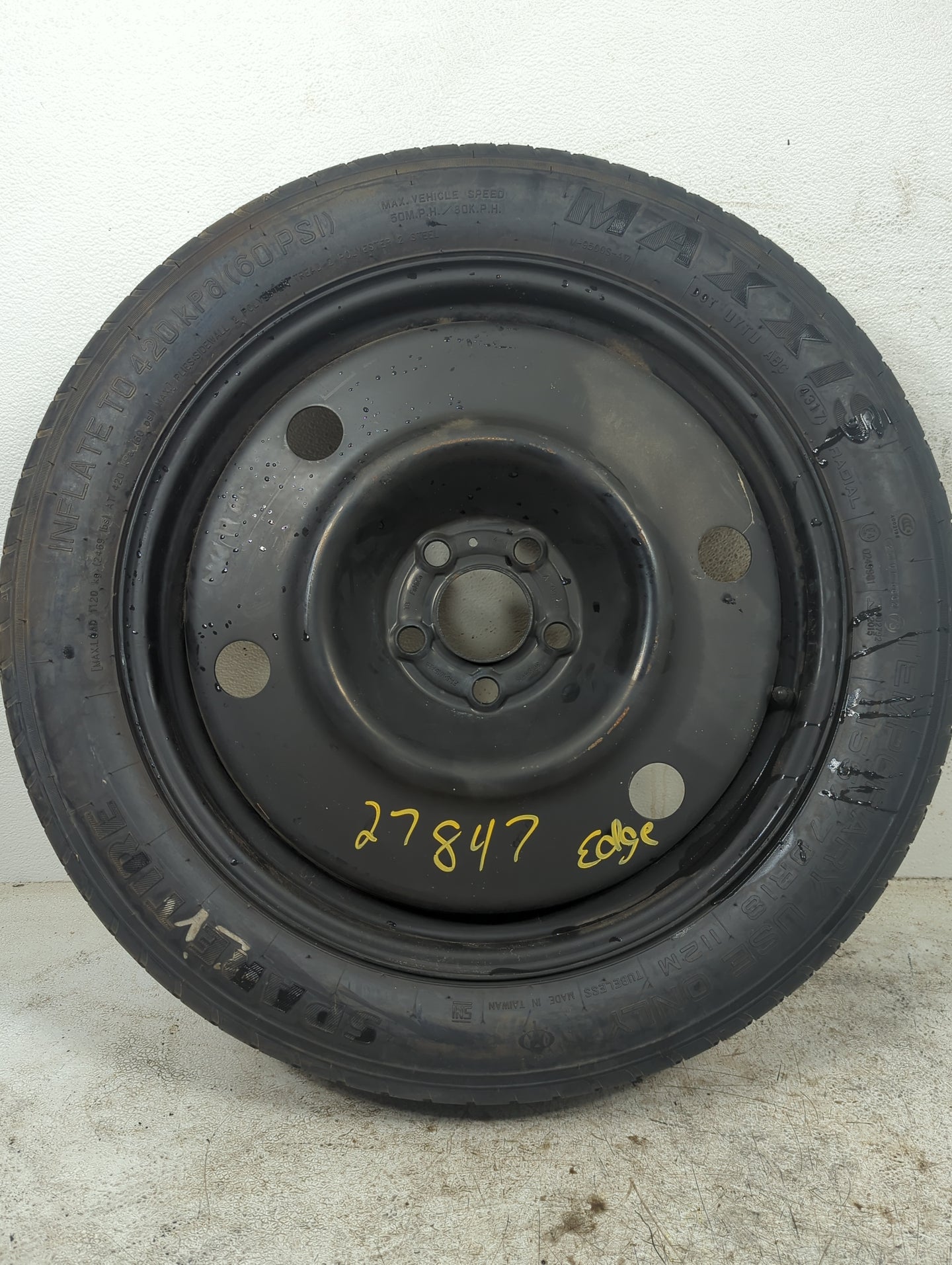 2015-2018 Ford Edge Spare Donut Tire Wheel Rim Oem 5036368 - Oemusedautoparts1.com