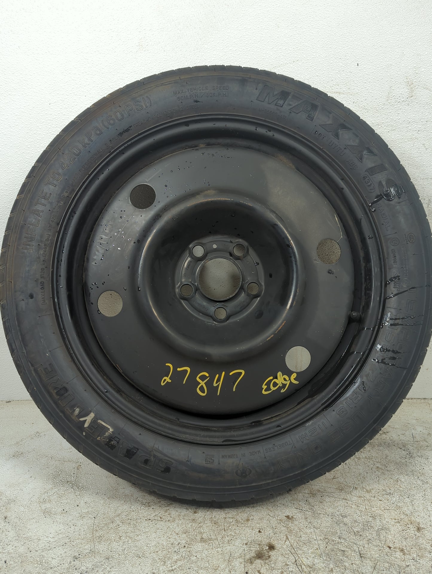 2015-2018 Ford Edge Spare Donut Tire Wheel Rim Oem 5036368 - Oemusedautoparts1.com