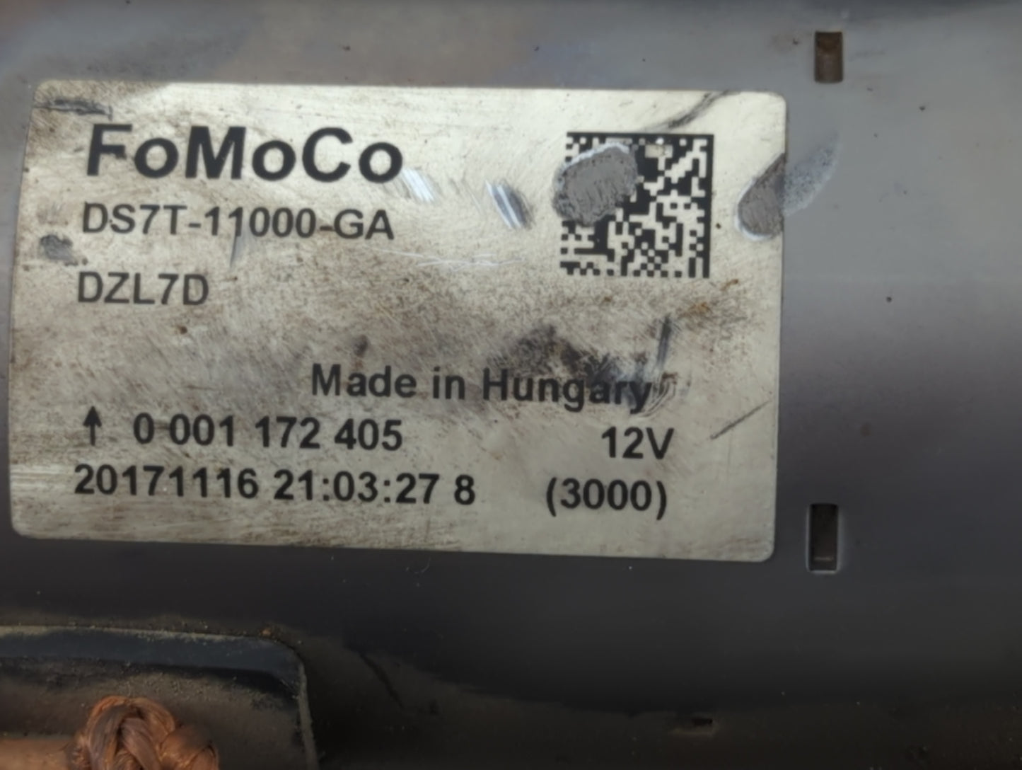 2015-2018 Ford Edge Car Starter Motor Solenoid OEM P/N:0 001 172 405 DS7T-11000-GA Fits Fits 2015 2016 2017 2018 2020 OEM Us