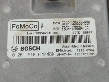 2015-2018 Ford Edge PCM Engine Control Computer ECU ECM PCU OEM P/N:G2GA-12A650-BSA Fits Fits 2015 2016 2017 2018 2019 OEM Used Auto Parts