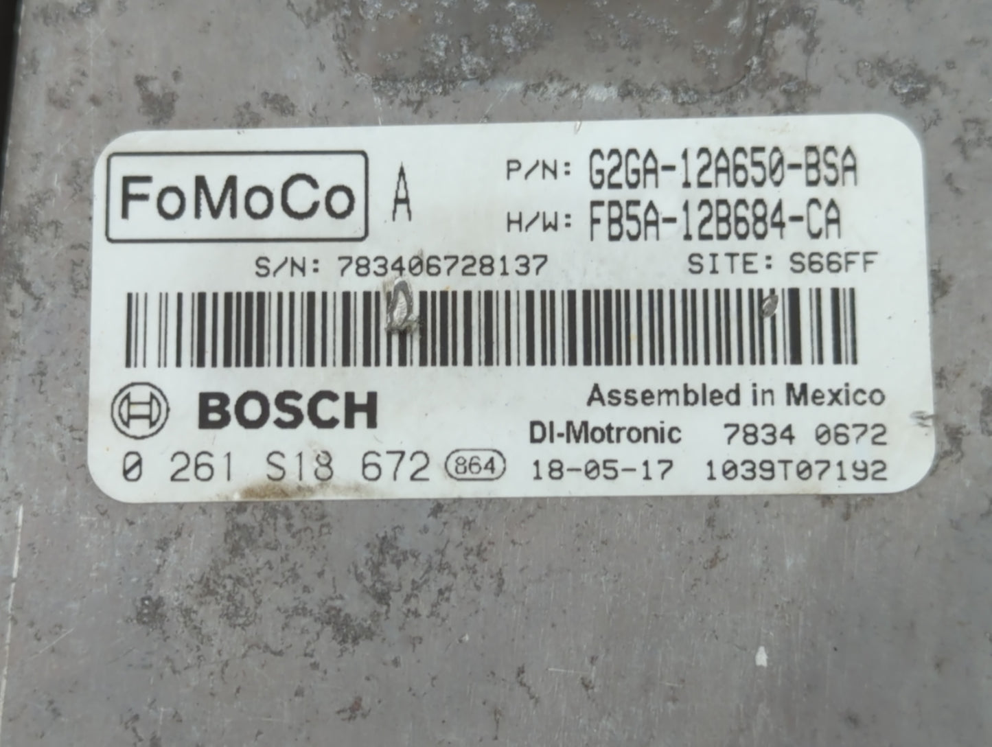 2015-2018 Ford Edge PCM Engine Control Computer ECU ECM PCU OEM P/N:FB5A-12B684-CA G2GA-12A650-BSA Fits OEM Used Auto Parts 