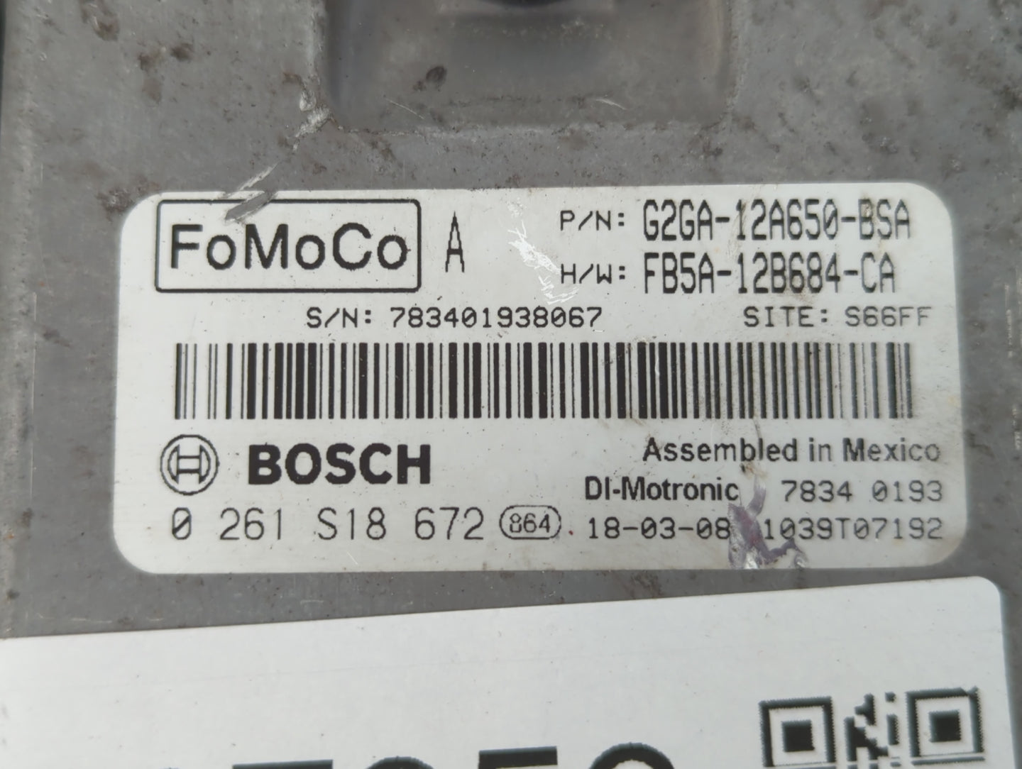 2015-2018 Ford Edge PCM Engine Control Computer ECU ECM PCU OEM P/N:G2GA-12A650-BSA Fits Fits 2015 2016 2017 2018 2019 OEM U