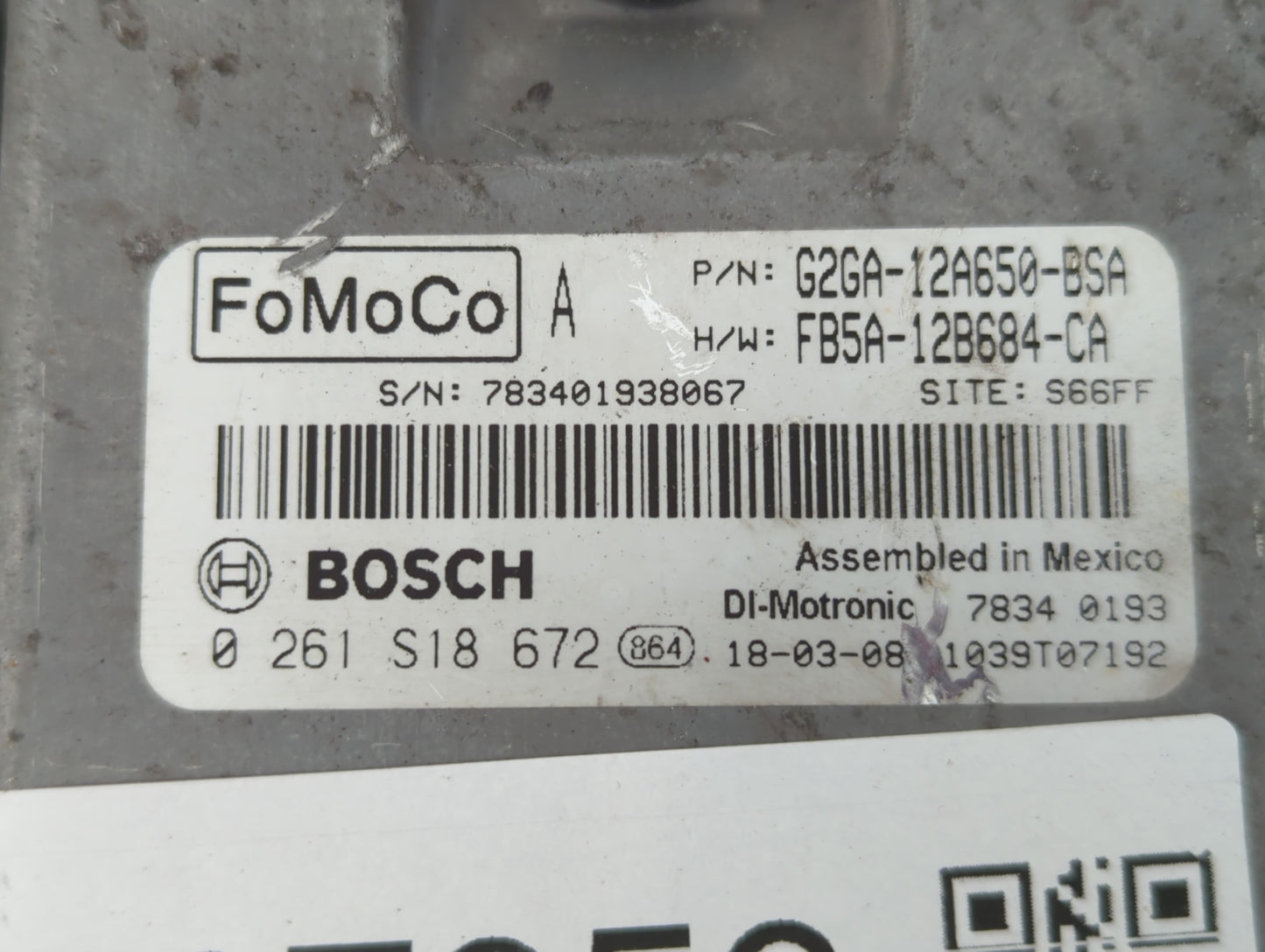 2015-2018 Ford Edge PCM Engine Control Computer ECU ECM PCU OEM P/N:G2GA-12A650-BSA Fits Fits 2015 2016 2017 2018 2019 OEM U
