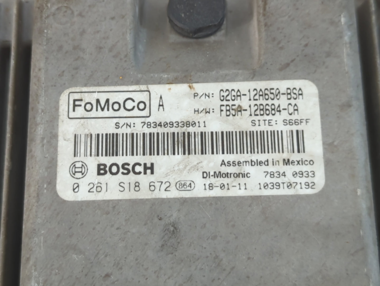 2015-2018 Ford Edge PCM Engine Control Computer ECU ECM PCU OEM P/N:FB5A-12B684-CA G2GA-12A650-BSA Fits OEM Used Auto Parts 
