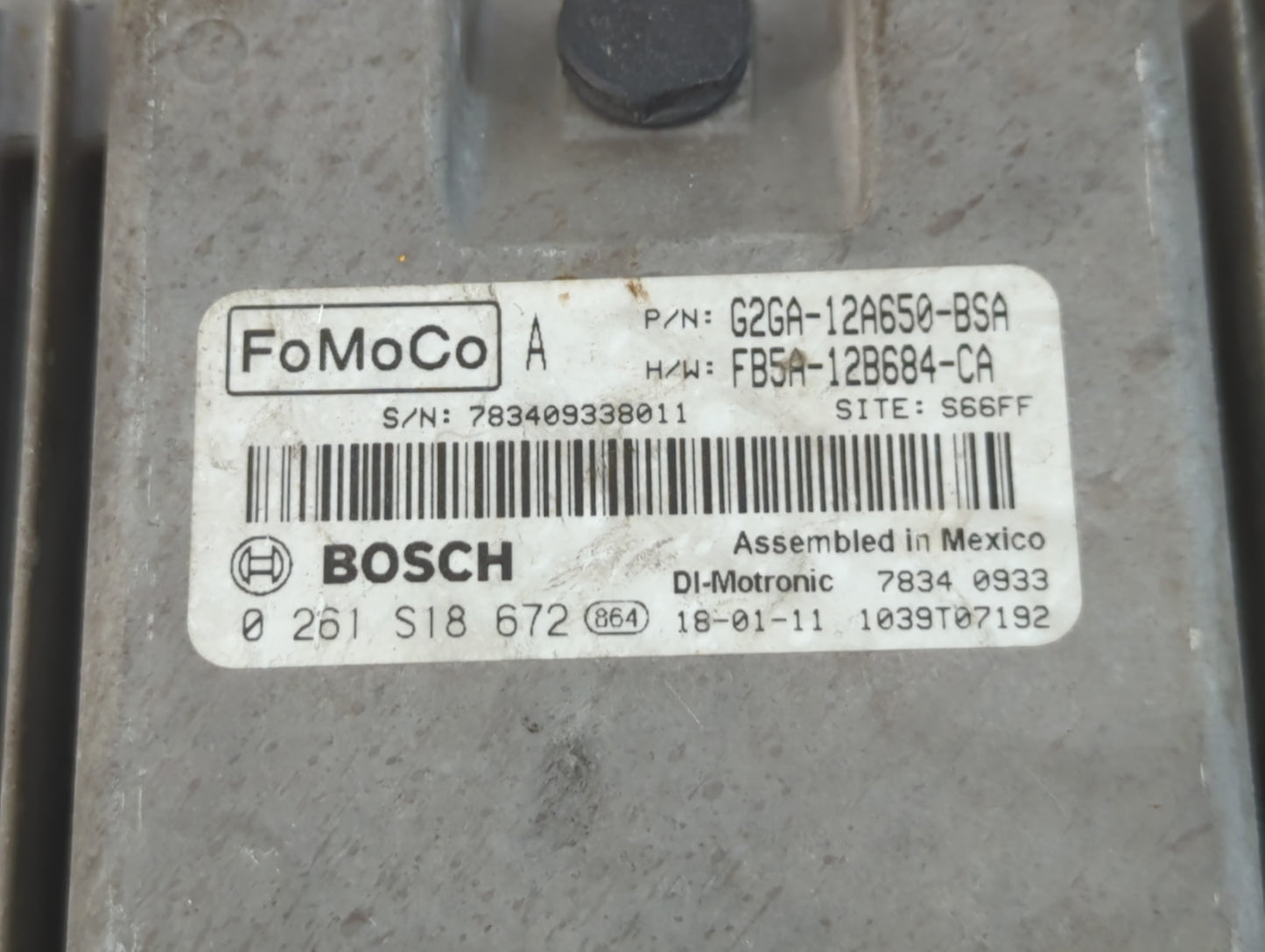 2015-2018 Ford Edge PCM Engine Control Computer ECU ECM PCU OEM P/N:FB5A-12B684-CA G2GA-12A650-BSA Fits OEM Used Auto Parts 