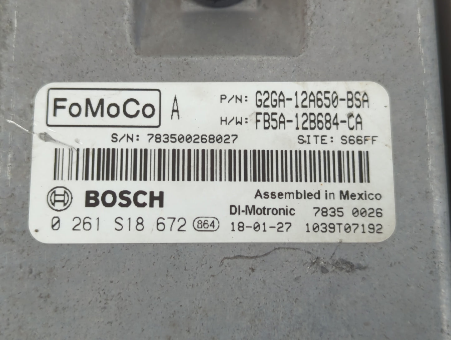 2015-2018 Ford Edge PCM Engine Control Computer ECU ECM PCU OEM P/N:FB5A-12B684-CA G2GA-12A650-BSA Fits OEM Used Auto Parts 