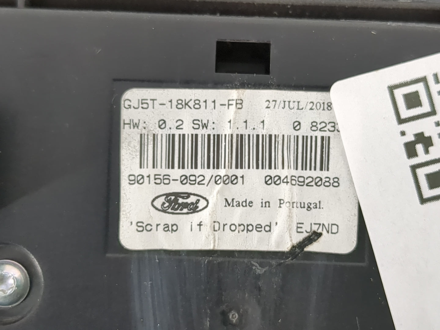 2017-2019 Ford Escape Radio AM FM Cd Player Receiver Replacement P/N:GJ5T-18K811-FB Fits Fits 2017 2018 2019 OEM Used Auto P