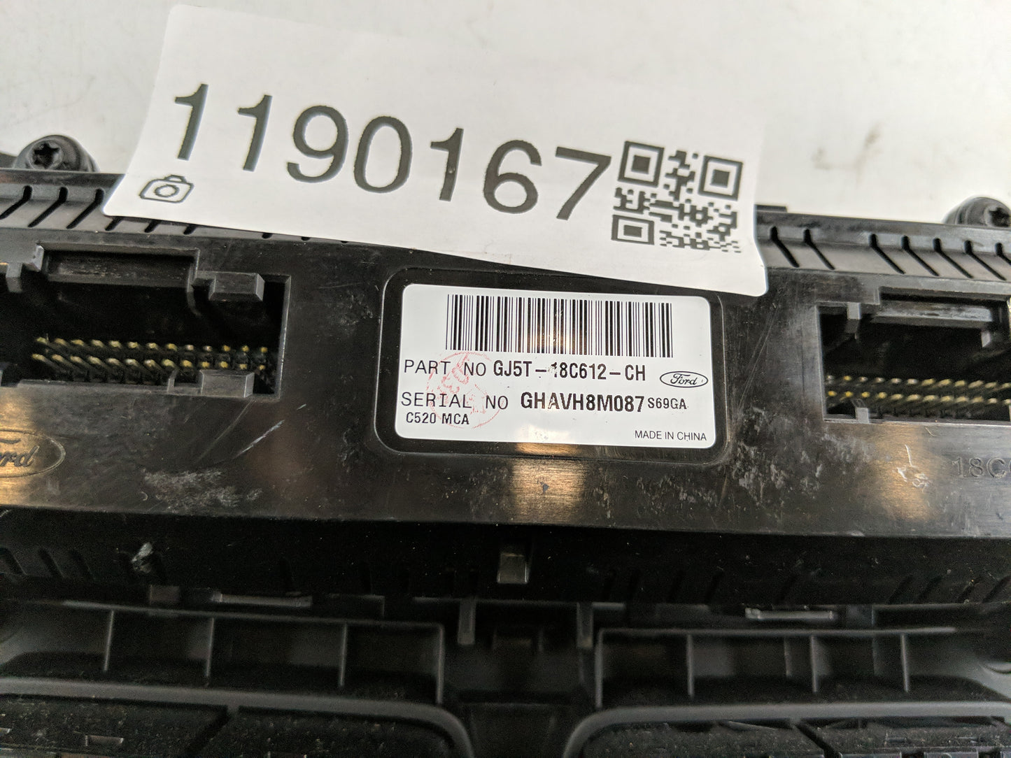 2018-2019 Ford Escape Climate Control Module Temperature AC/Heater Replacement P/N:GJ5T-18C612-CH Fits Fits 2018 2019 OEM Us