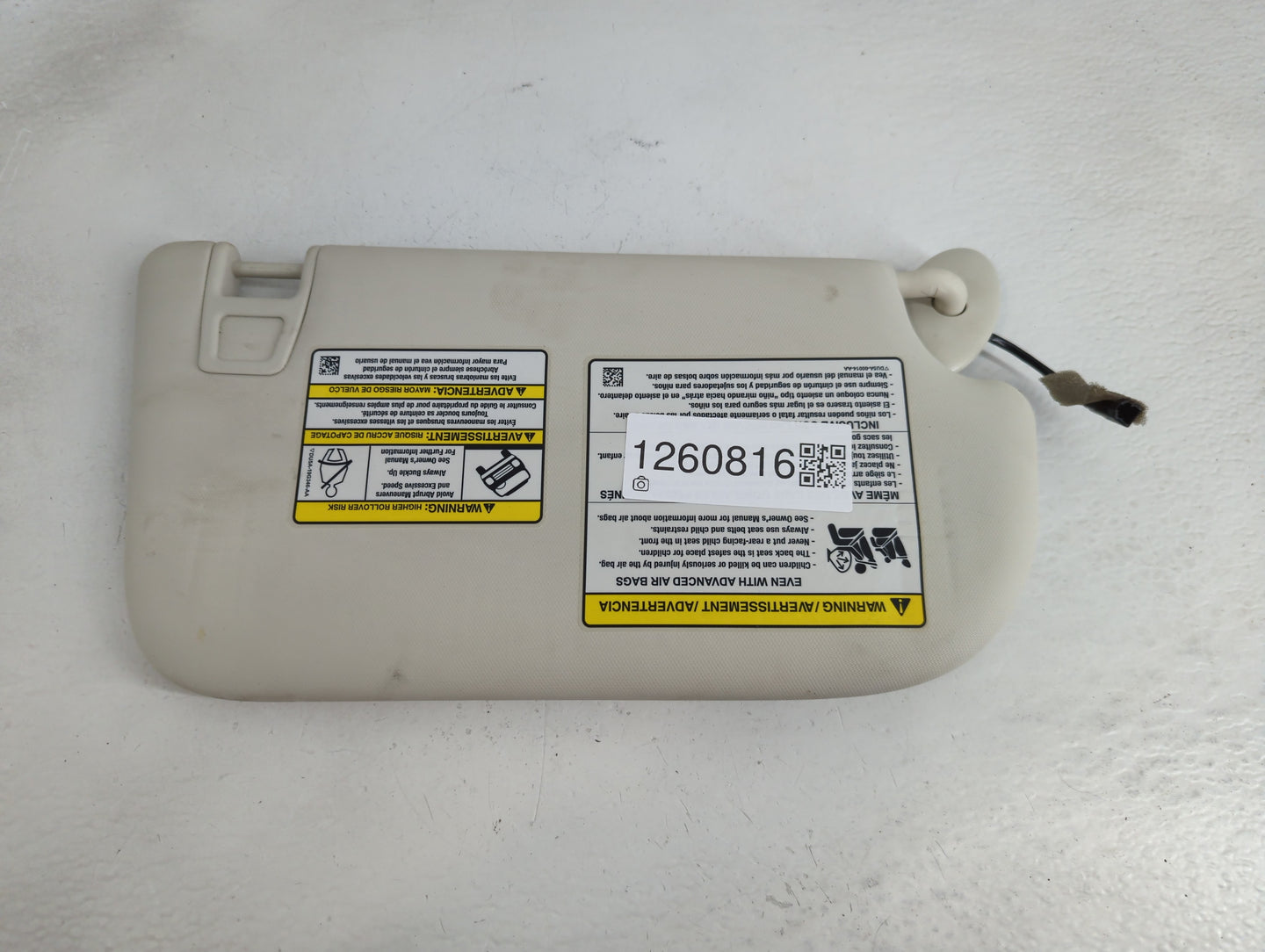 2013-2019 Ford Escape Sun Visor Shade Replacement Driver Left Mirror Fits Fits 2013 2014 2015 2016 2017 2018 2019 OEM Used A
