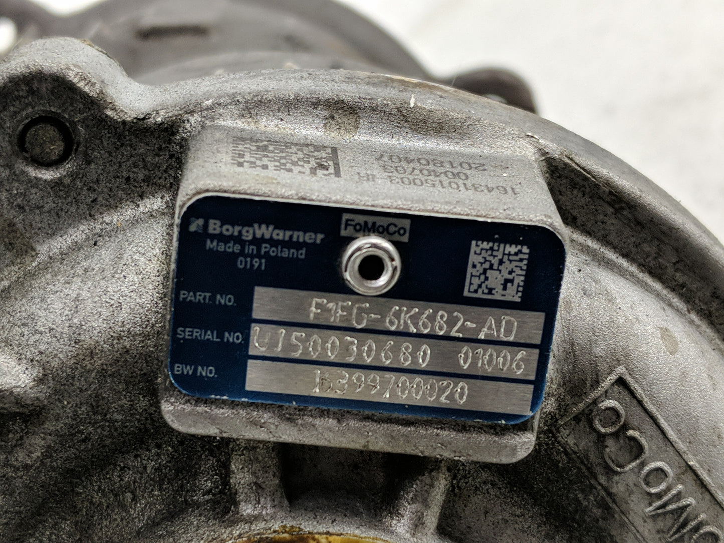2017 Ford Escape Turbocharger Turbo Charger Super Charger Supercharger - Oemusedautoparts1.com