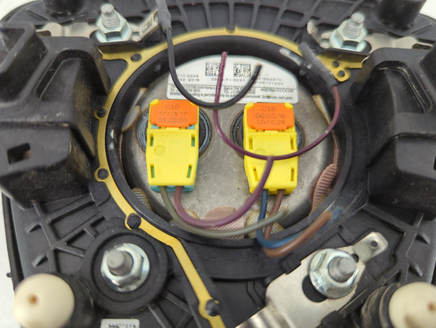 2017-2019 Ford Escape Air Bag Driver Left Steering Wheel Mounted P/N:GJ54 A043B13 AC3ZHE Fits Fits 2017 2018 2019 OEM Used A