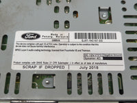 2017-2019 Ford Escape Radio AM FM Cd Player Receiver Replacement P/N:GJ5T-19C107-DD Fits Fits 2017 2018 2019 OEM Used Auto P
