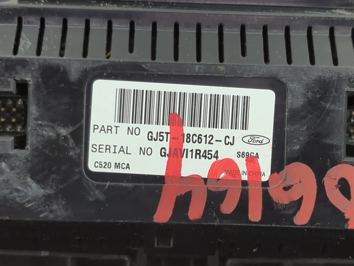2018-2019 Ford Escape Climate Control Module Temperature AC/Heater Replacement P/N:GJ5T-18C612-CJ Fits Fits 2018 2019 OEM Us