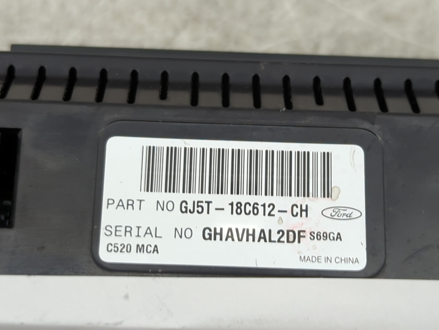 2018-2019 Ford Escape Climate Control Module Temperature AC/Heater Replacement P/N:GJ5T-18C612-CH Fits Fits 2018 2019 OEM Us