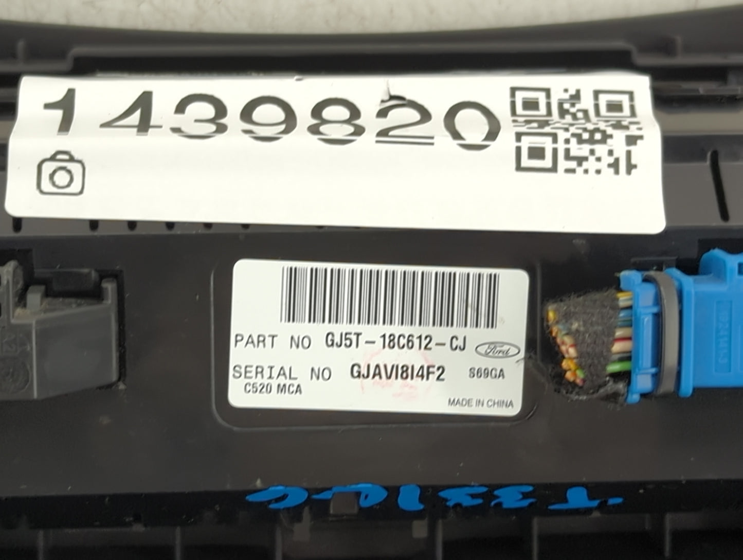 2018-2019 Ford Escape Climate Control Module Temperature AC/Heater Replacement P/N:GJ5T-18C612-CJ Fits Fits 2018 2019 OEM Us