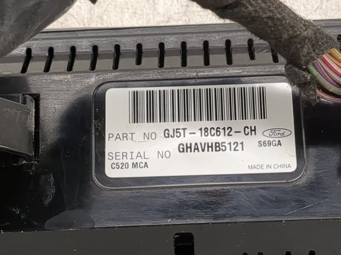 2018-2019 Ford Escape Climate Control Module Temperature AC/Heater Replacement P/N:GJ5T-18C612-CH Fits Fits 2018 2019 OEM Us
