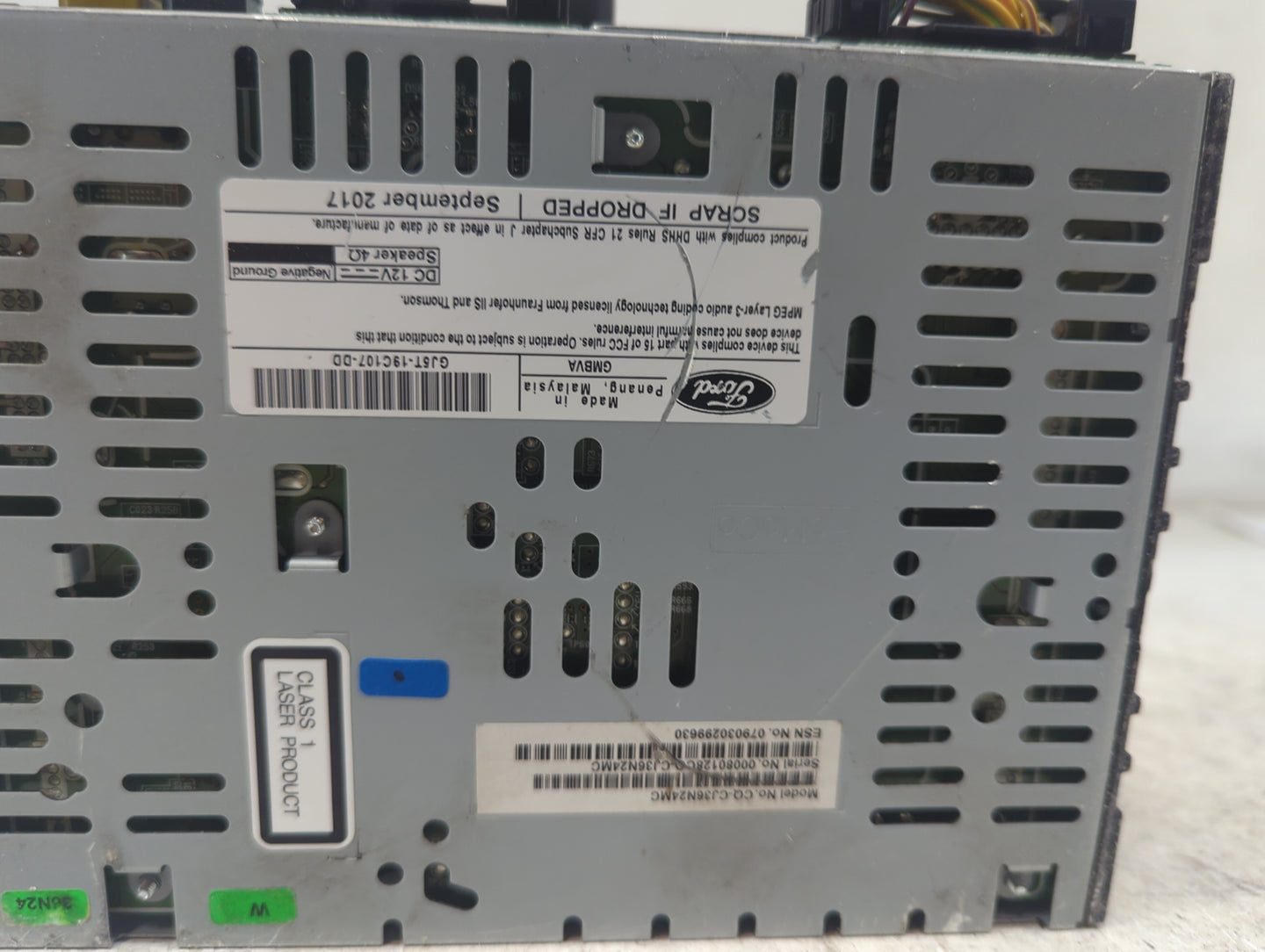 2017-2019 Ford Escape Radio AM FM Cd Player Receiver Replacement P/N:GJ5T-19C107-DD GJ5T-19C107-AE Fits Fits 2017 2018 2019 