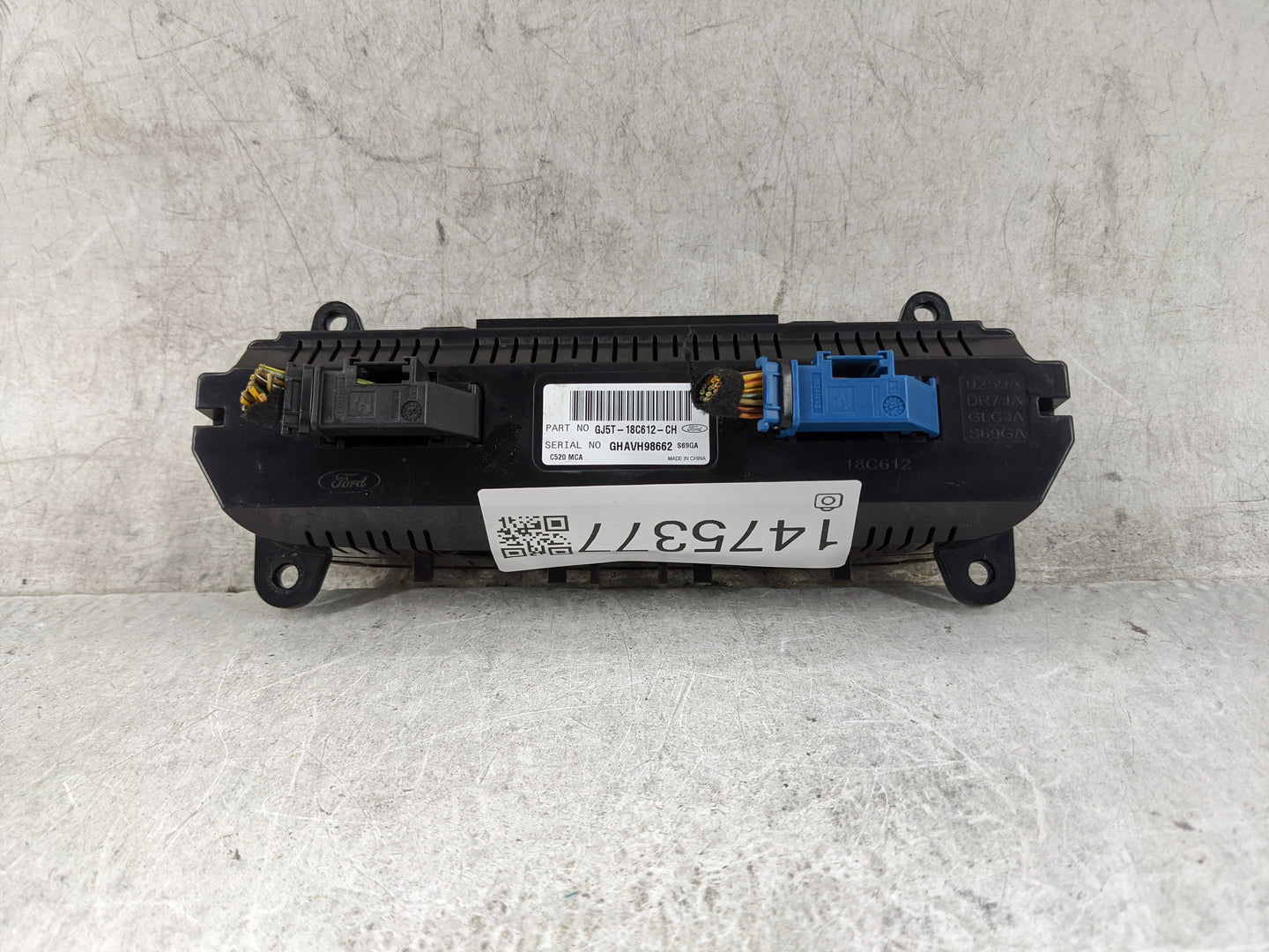 2018-2019 Ford Escape Climate Control Module Temperature AC/Heater Replacement P/N:GJ5T-18C612-CH Fits Fits 2018 2019 OEM Us
