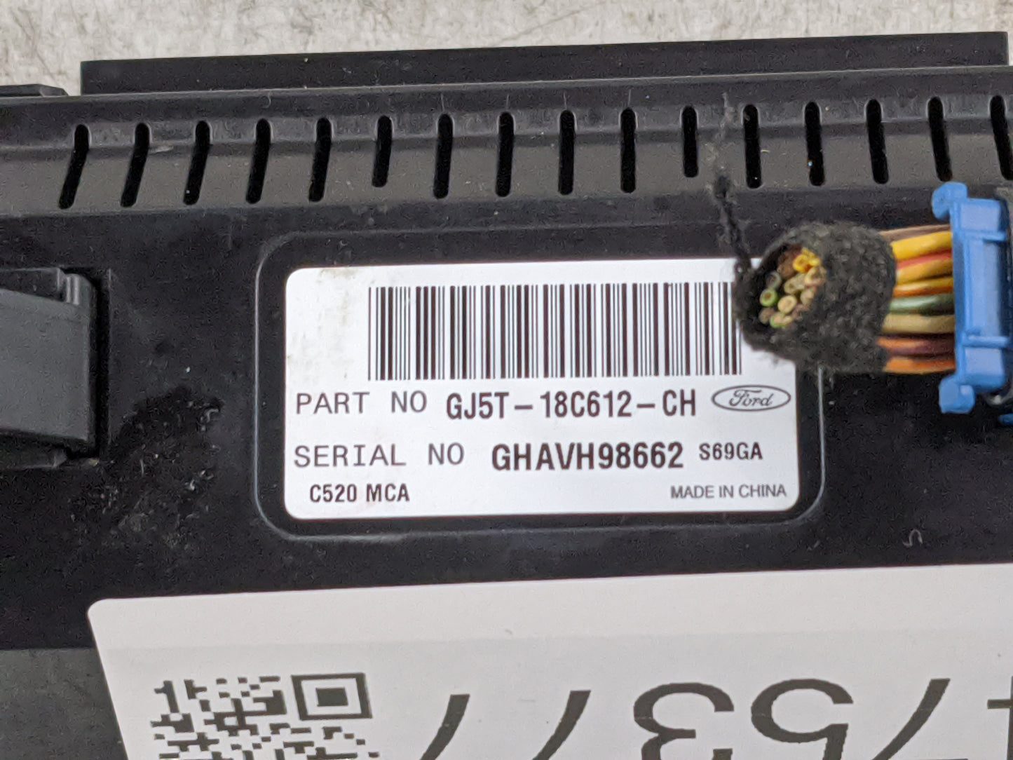 2018-2019 Ford Escape Climate Control Module Temperature AC/Heater Replacement P/N:GJ5T-18C612-CH Fits Fits 2018 2019 OEM Us