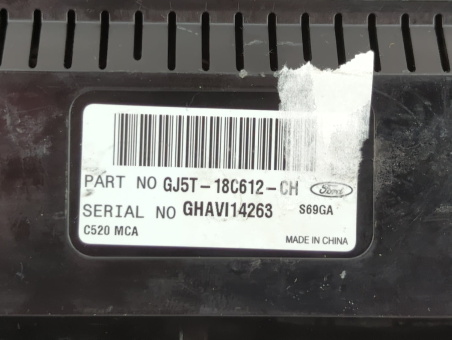 2018-2019 Ford Escape Climate Control Module Temperature AC/Heater Replacement P/N:GJ5T-18C612-CJ GJ5T-18C612-CH Fits OEM Us