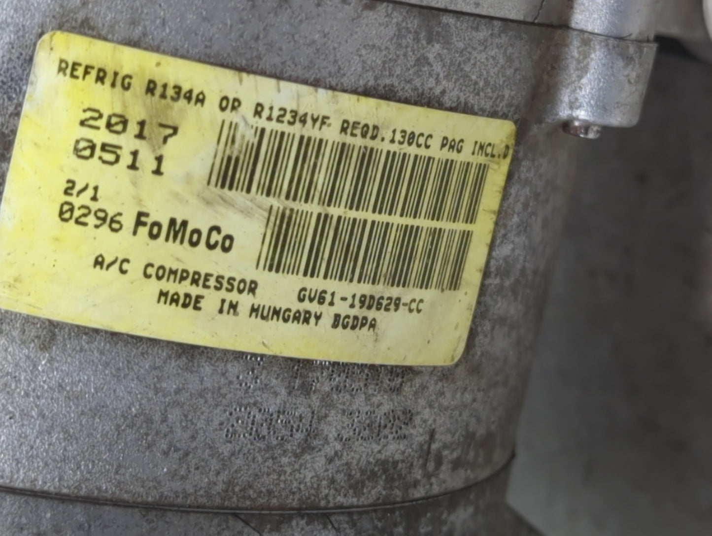 2017-2019 Ford Escape Air Conditioning A/c Ac Compressor Oem - Oemusedautoparts1.com