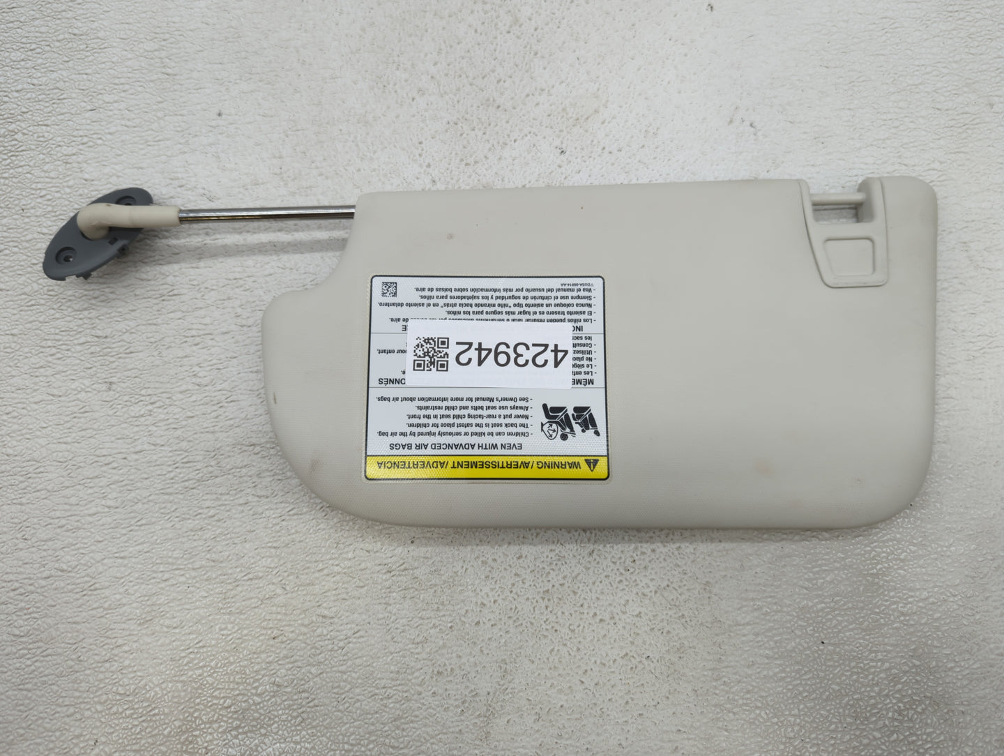 2013-2019 Ford Escape Sun Visor Shade Replacement Passenger Right Mirror Fits Fits 2013 2014 2015 2016 2017 2018 2019 OEM Us