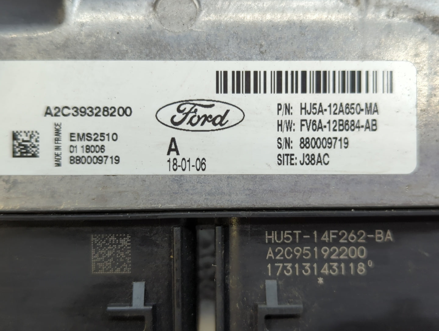 2017-2019 Ford Escape PCM Engine Control Computer ECU ECM PCU OEM P/N:HJ5A-12A650-MA FV6A-12B684-AB Fits Fits 2017 2018 2019