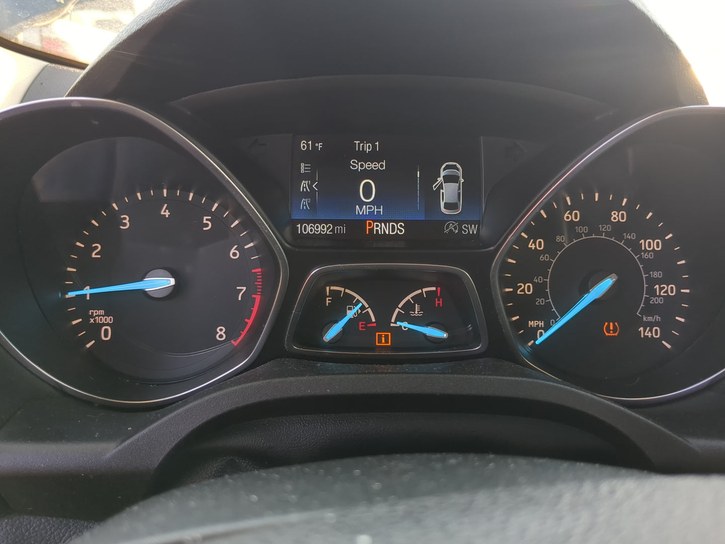 2018 Ford Escape Instrument Cluster Speedometer Gauges Miles:107K Fits OEM Used Auto Parts - Oemusedautoparts1.com