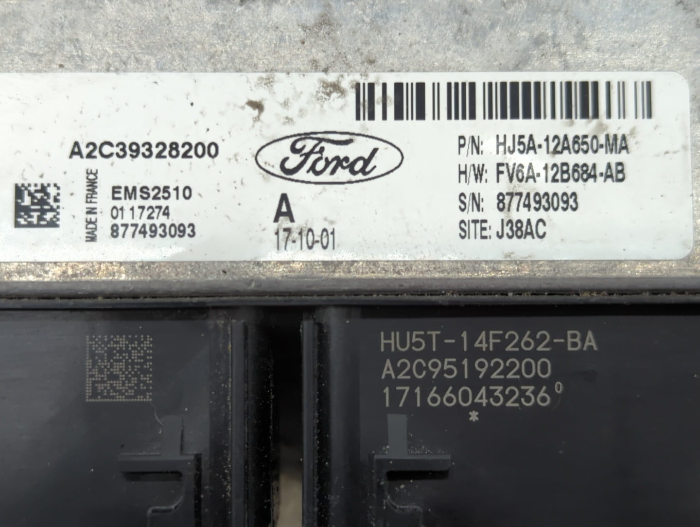 2017-2019 Ford Escape PCM Engine Control Computer ECU ECM PCU OEM P/N:FV6A-12B684-AB HJ5A-12A650-MA Fits Fits 2017 2018 2019