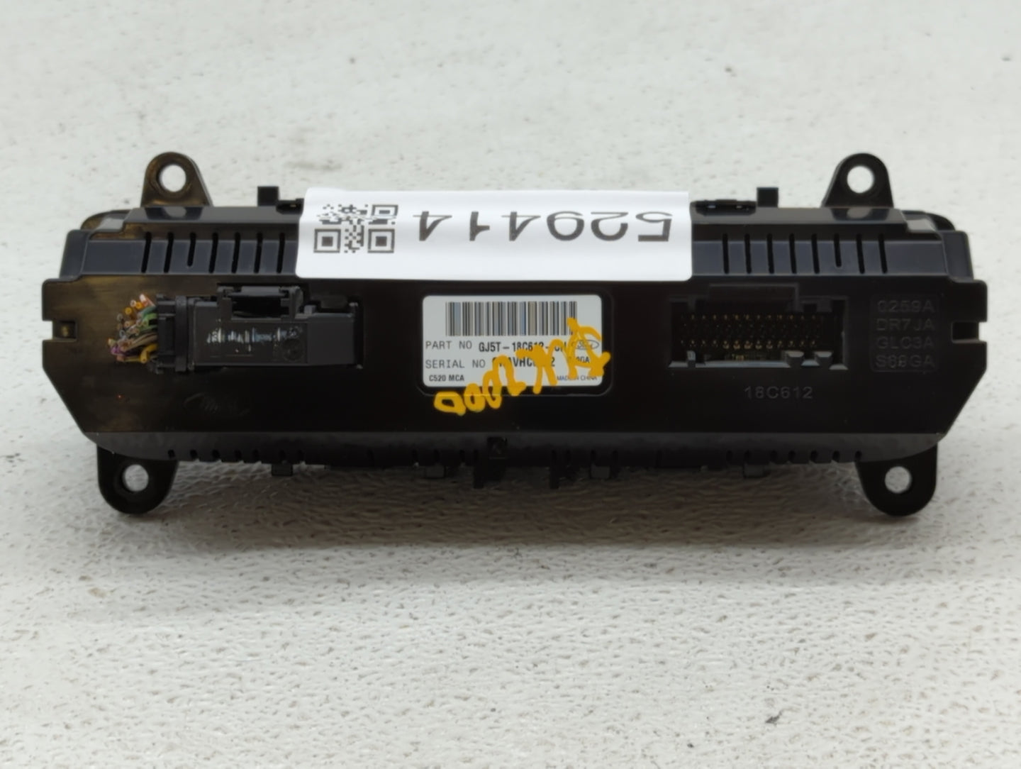 2018-2019 Ford Escape Climate Control Module Temperature AC/Heater Replacement P/N:GJ5T-18C612-CH Fits Fits 2018 2019 OEM Us