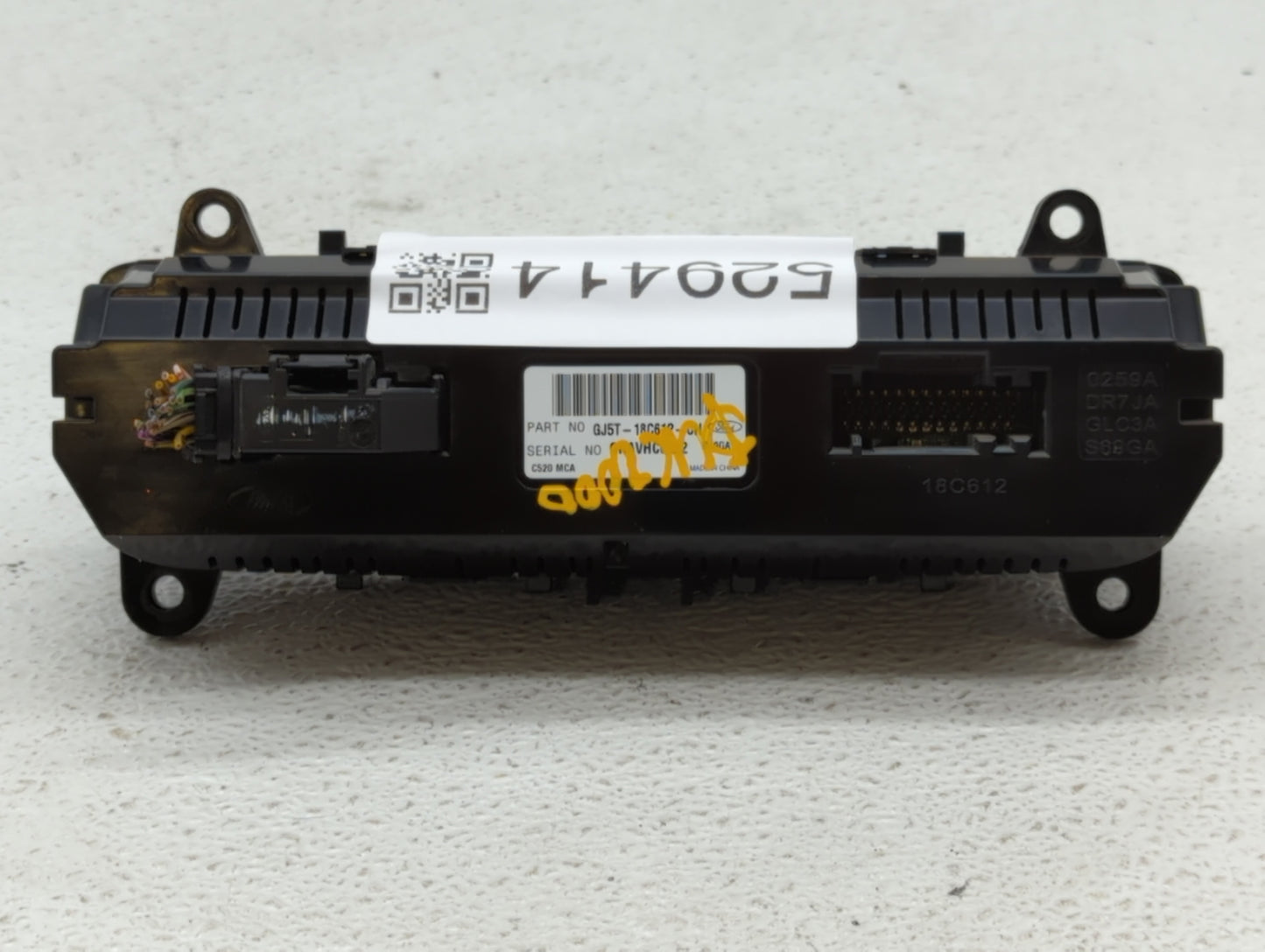 2018-2019 Ford Escape Climate Control Module Temperature AC/Heater Replacement P/N:GJ5T-18C612-CH Fits Fits 2018 2019 OEM Us