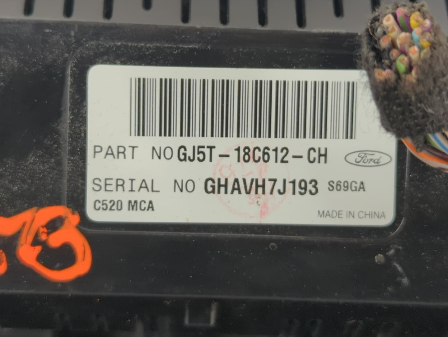 2018-2019 Ford Escape Climate Control Module Temperature AC/Heater Replacement P/N:GJ5T-18C612-CH Fits Fits 2018 2019 OEM Us