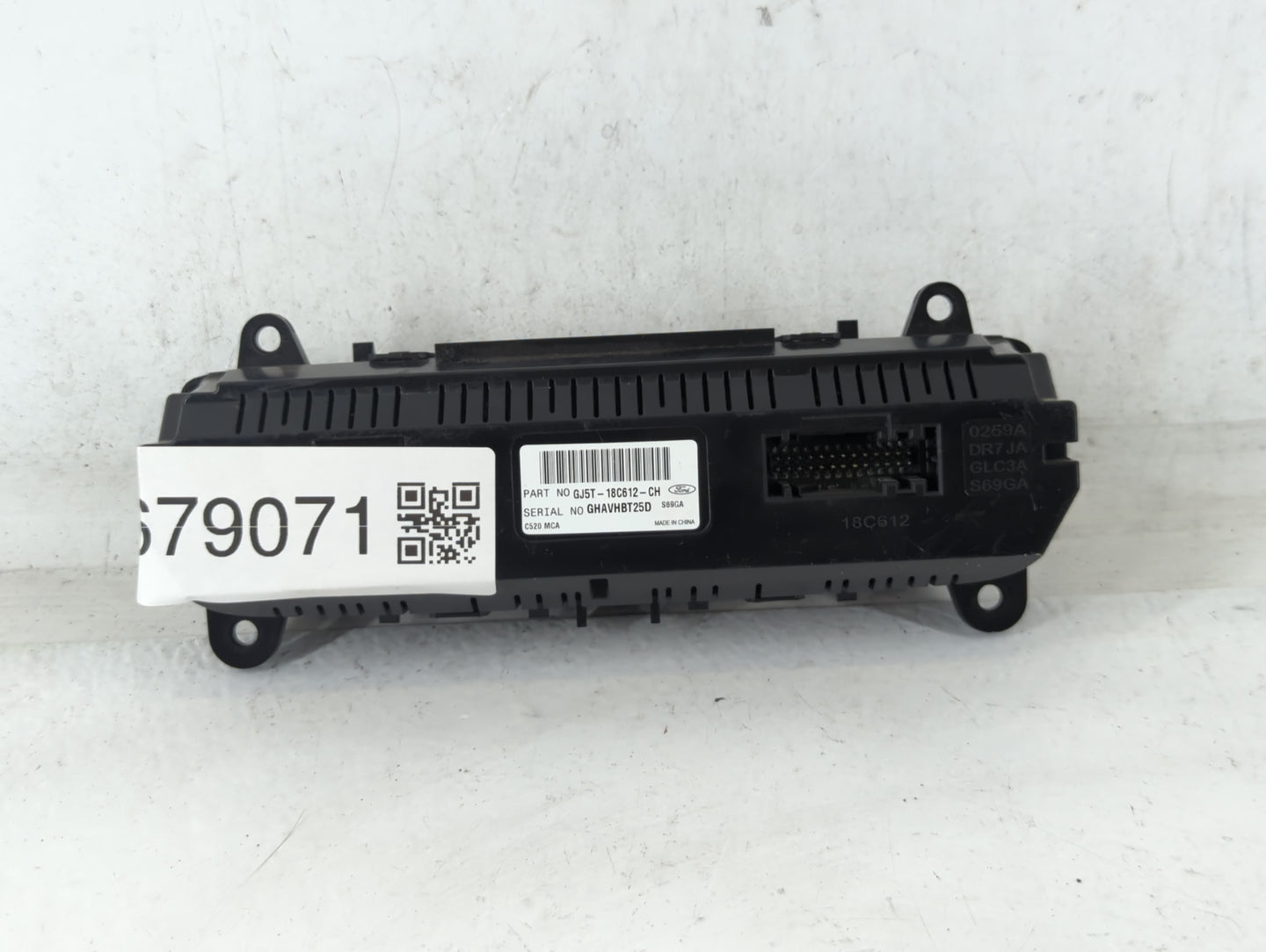 2018-2019 Ford Escape Climate Control Module Temperature AC/Heater Replacement P/N:GJ5T-18C612-CH Fits Fits 2018 2019 OEM Us