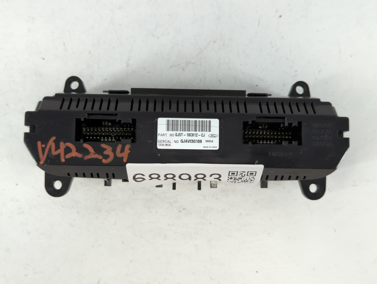 2018-2019 Ford Escape Climate Control Module Temperature AC/Heater Replacement P/N:GJ5T-18C612-CJ Fits Fits 2018 2019 OEM Us