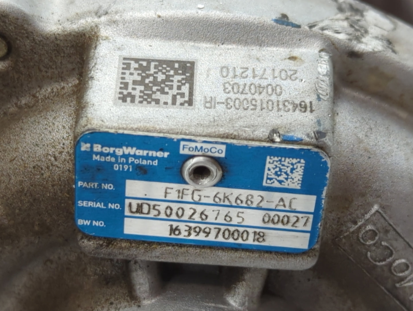 2017 Ford Escape Turbocharger Turbo Charger Super Charger Supercharger - Oemusedautoparts1.com