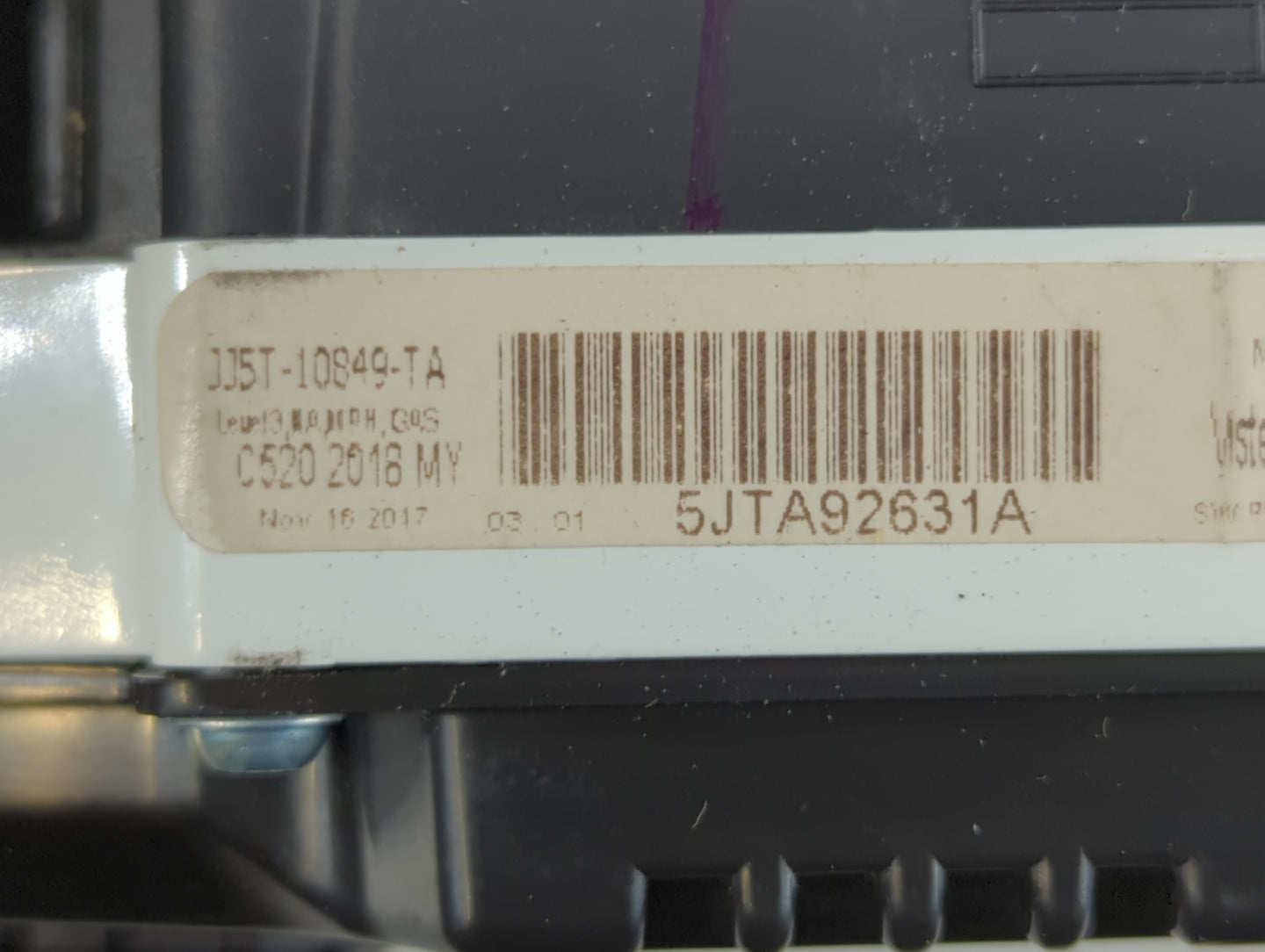 2018 Ford Escape Instrument Cluster Speedometer Gauges P/N:5JTA92631A Fits OEM Used Auto Parts - Oemusedautoparts1.com