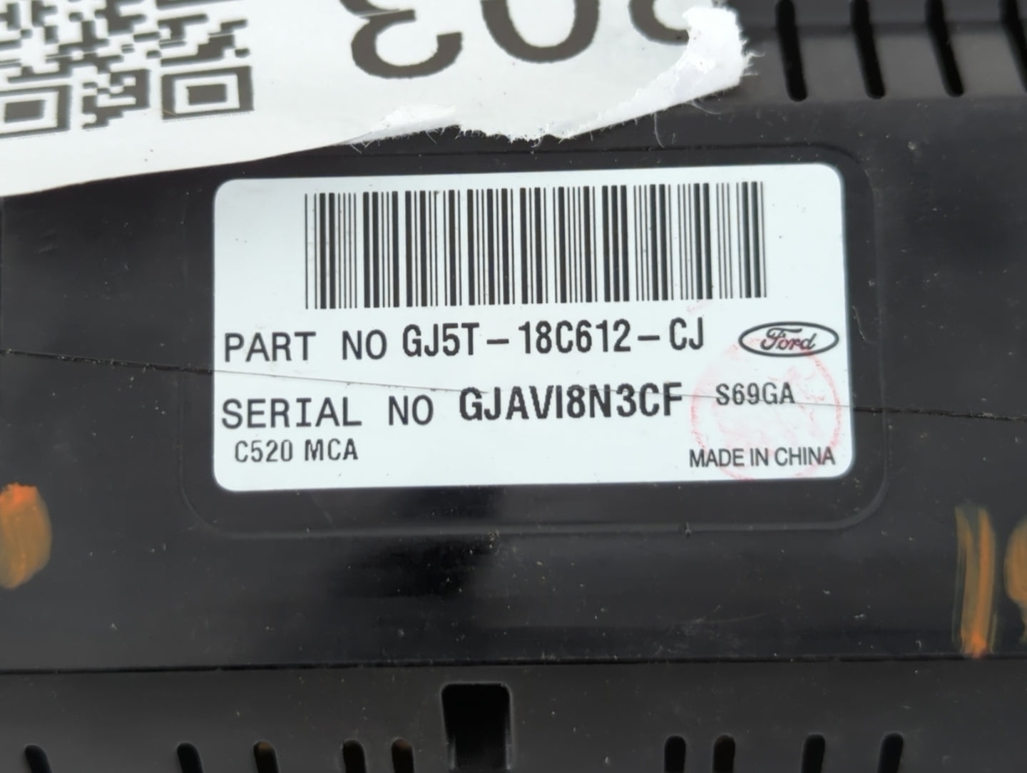 2018-2019 Ford Escape Climate Control Module Temperature AC/Heater Replacement P/N:GJ5T-18C612-CJ Fits Fits 2018 2019 OEM Us