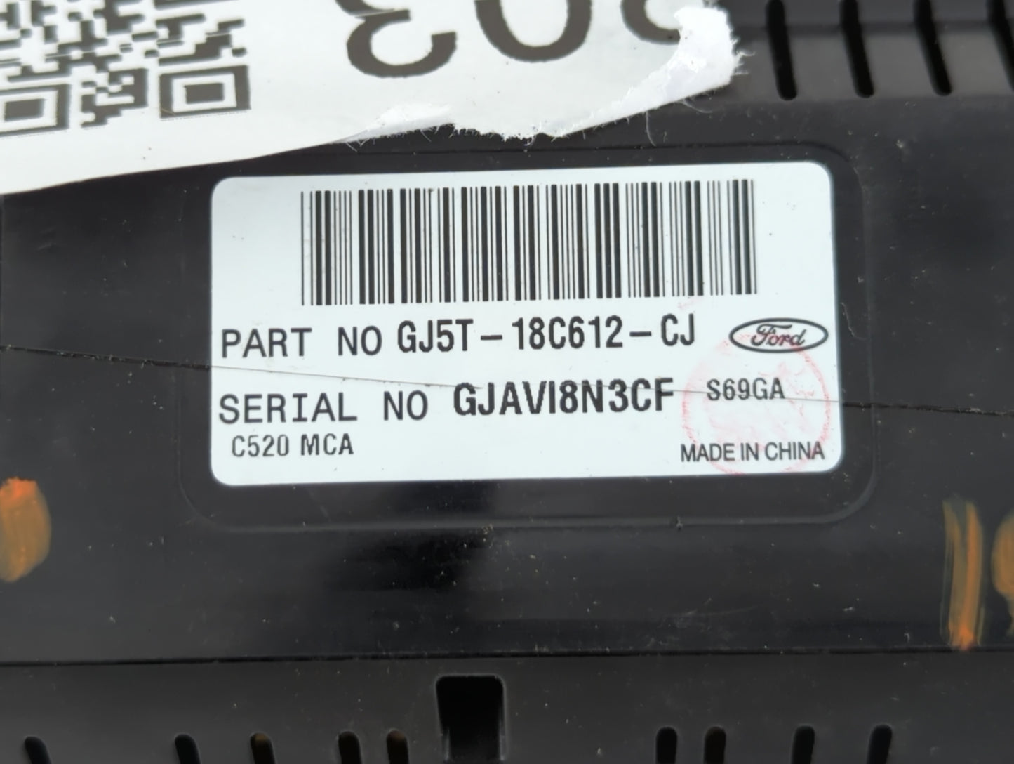 2018-2019 Ford Escape Climate Control Module Temperature AC/Heater Replacement P/N:GJ5T-18C612-CJ Fits Fits 2018 2019 OEM Us