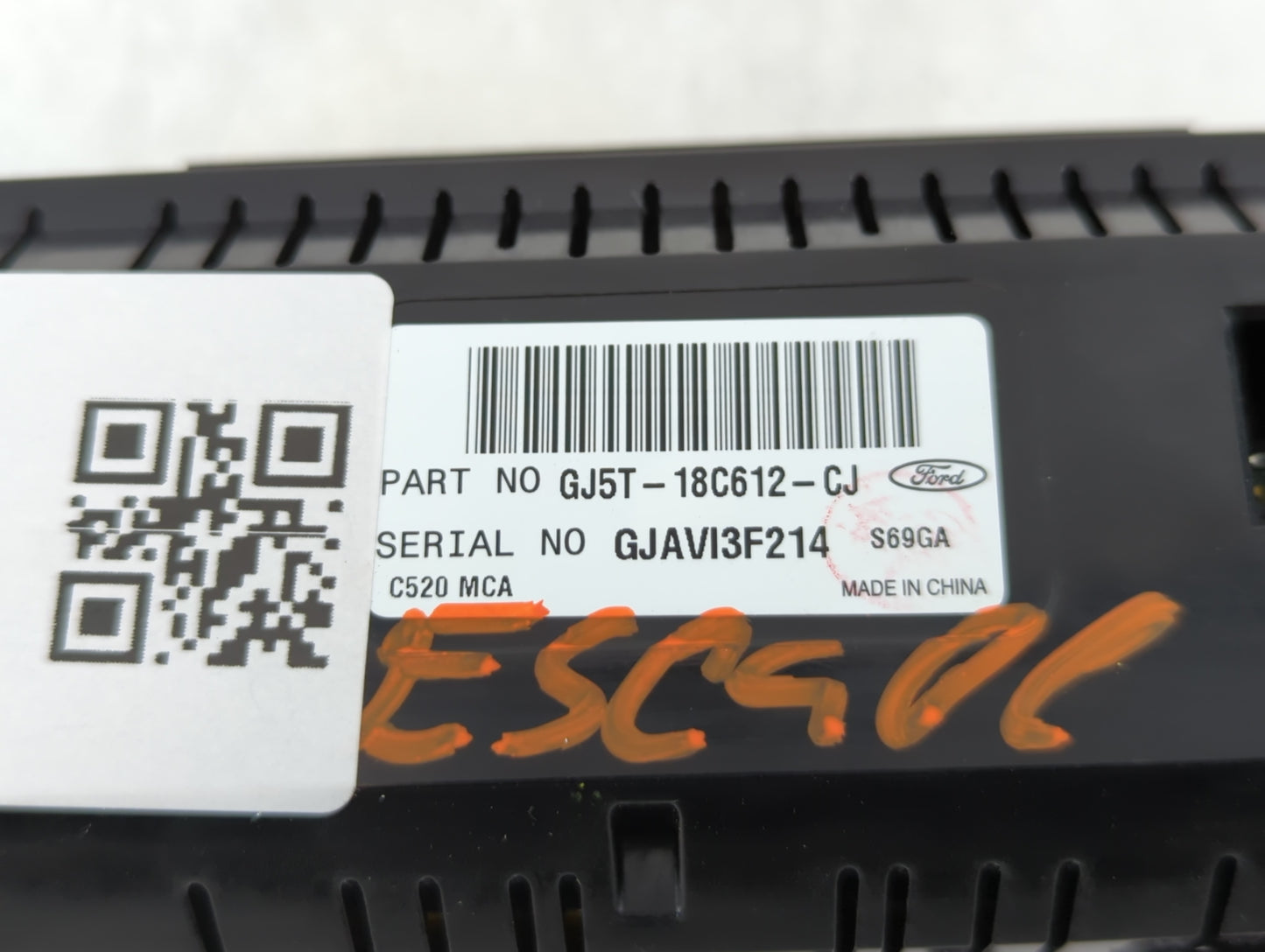 2018-2019 Ford Escape Climate Control Module Temperature AC/Heater Replacement P/N:GJ5T-18C612-CJ Fits Fits 2018 2019 OEM Us