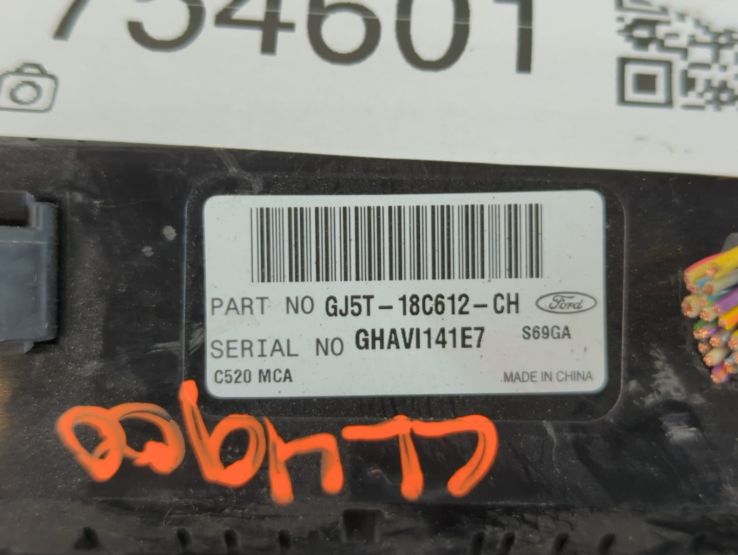2018-2019 Ford Escape Climate Control Module Temperature AC/Heater Replacement P/N:GJ5T-18C612-CH Fits Fits 2018 2019 OEM Us