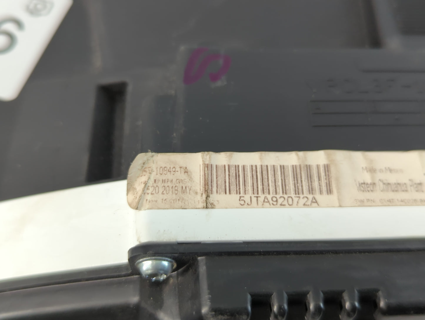 2018 Ford Escape Instrument Cluster Speedometer Gauges P/N:5JTA92072A 5JTC03890A Fits OEM Used Auto Parts - Oemusedautoparts