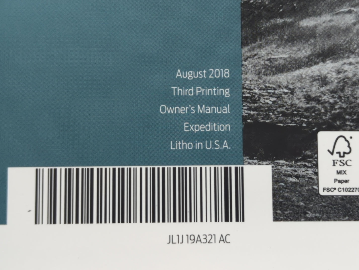 2018 Ford Expedition Owners Manual Book Guide P/N:JL1J 19A321 AC OEM Used Auto Parts - Oemusedautoparts1.com