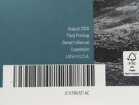 2018 Ford Expedition Owners Manual Book Guide P/N:JL1J 19A321 AC OEM Used Auto Parts - Oemusedautoparts1.com