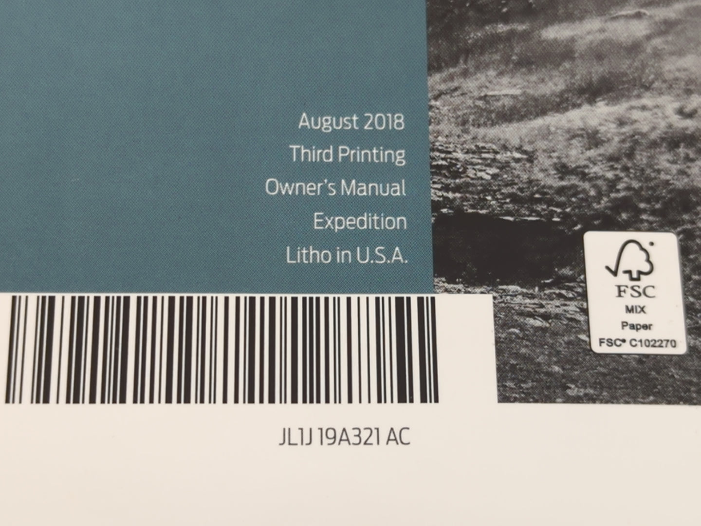 2018 Ford Expedition Owners Manual Book Guide P/N:JL1J 19A321 AC OEM Used Auto Parts - Oemusedautoparts1.com