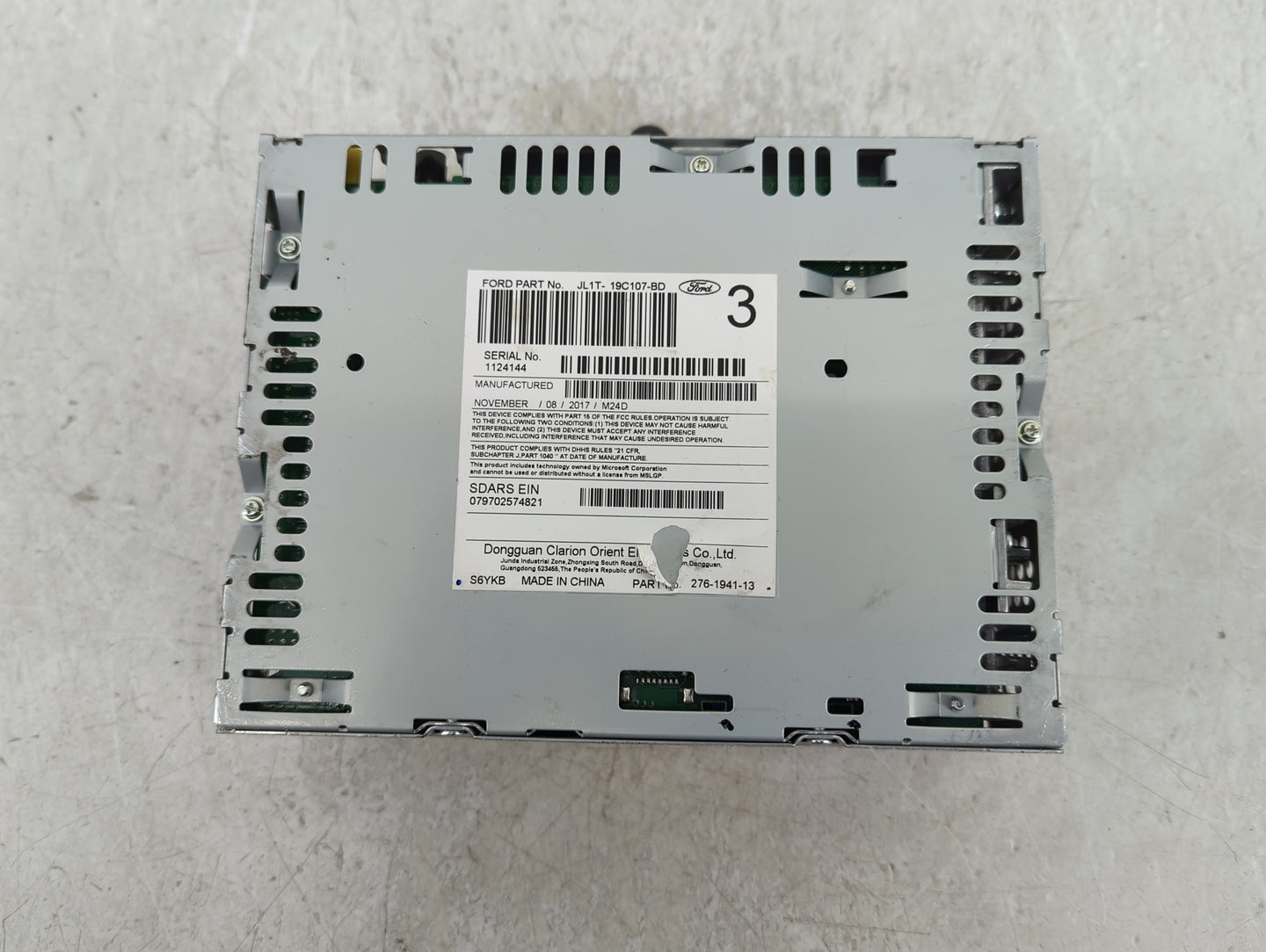 2018-2021 Ford Expedition Radio AM FM Cd Player Receiver Replacement P/N:JL1T-19C107-BD Fits Fits 2018 2019 2020 2021 OEM Us